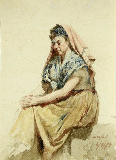 Seated Woman by Miguel Angelo Lupi